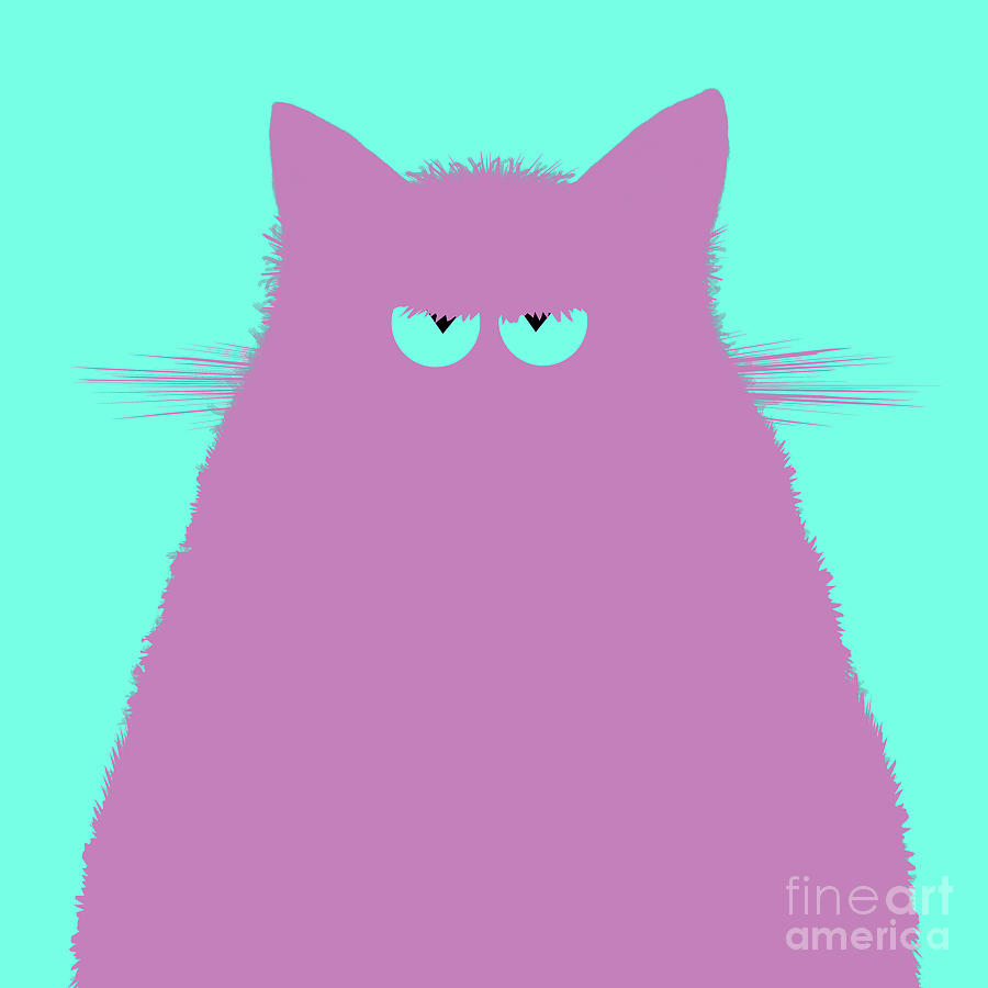 Lilac Cat Digital Art