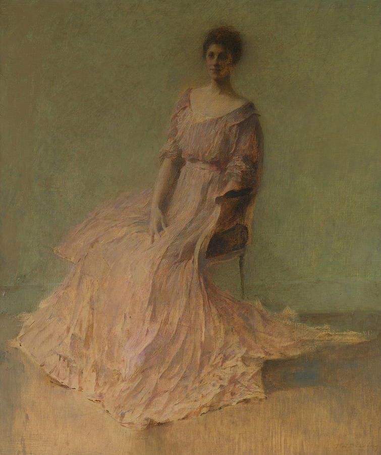 Lilac Dress Painting by Thomas Wilmer Dewing