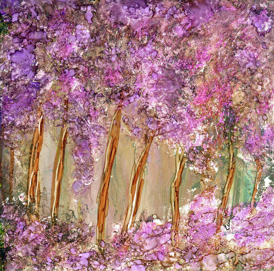 Lilac Forest Painting by Eunice Warfel