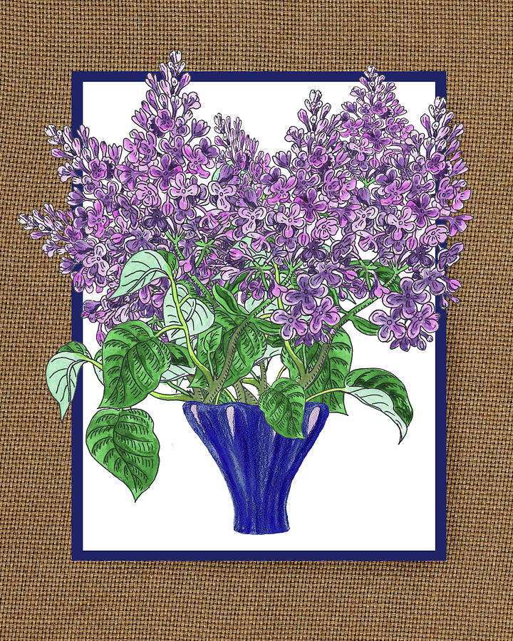 Download Lilac Garden Bouquet Watercolor Painting by Irina Sztukowski