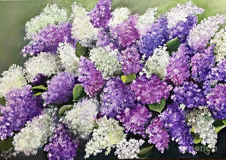 Lilac Glamour Painting by Viktoriya Sirris