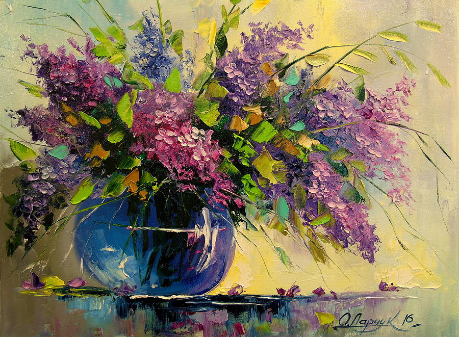 Lilac In A Vase Painting By Olha Darchuk - Pixels