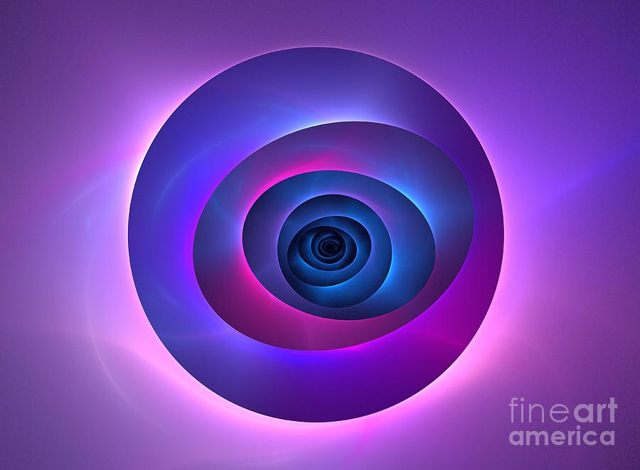 Abstract Digital Art - Lilac Iris by Kim Sy Ok