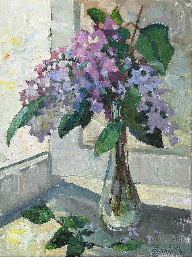 Lilac Painting by Juliya Zhukova