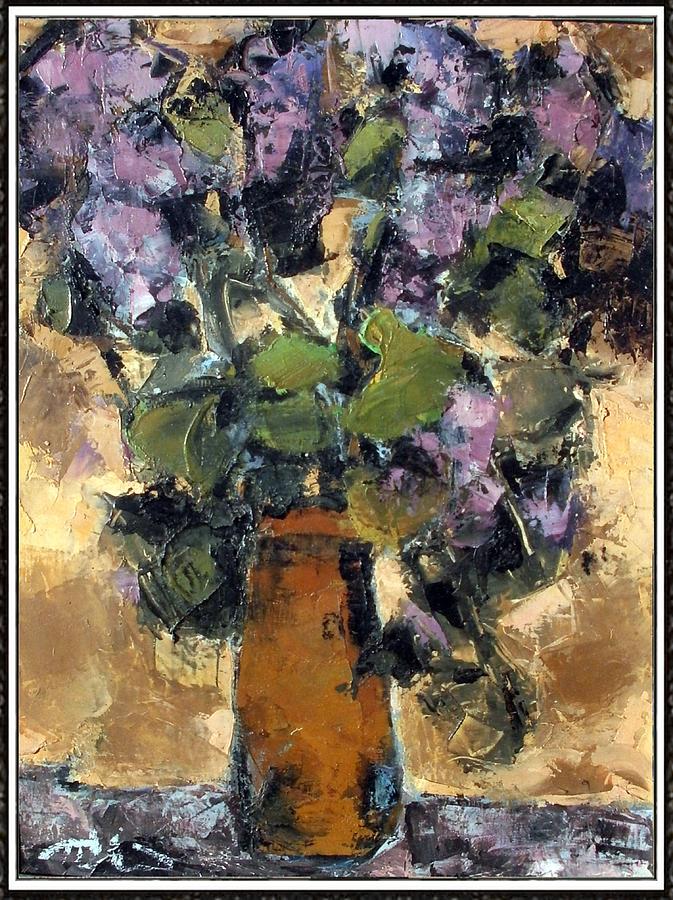 Still Life Painting - Lilac  L1 by Petko Pemaro