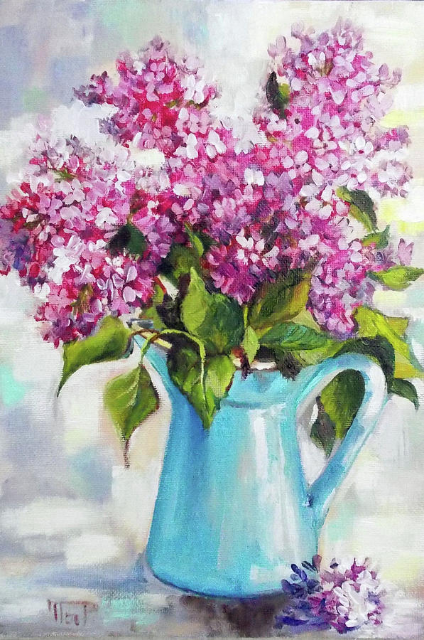 Lilac Painting by Liudmila Sladkova - Fine Art America