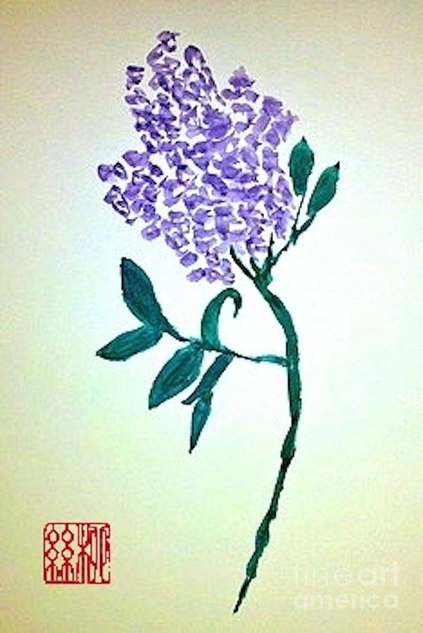 Lilac Painting by Margaret Welsh Willowsilk