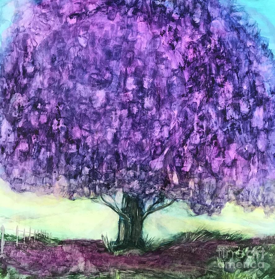 Lilac Tree Painting
