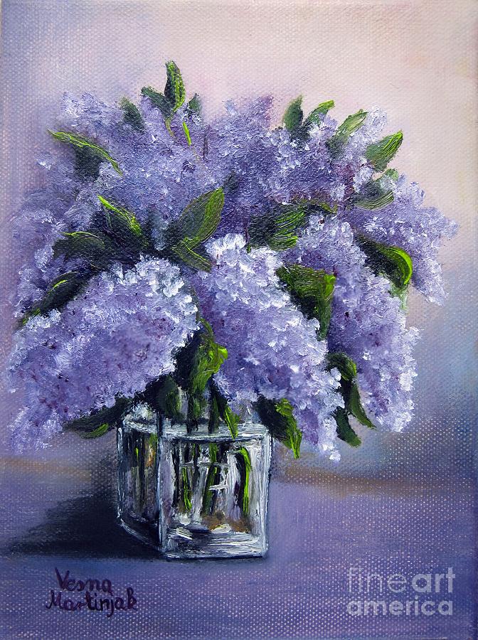 Lilac Painting by Vesna Martinjak