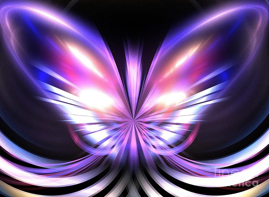 Abstract Digital Art - Lilac Wings by Kim Sy Ok