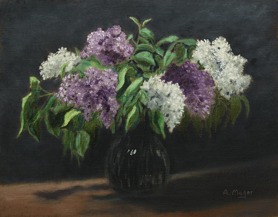 Lilacs Painting by Alan Mager