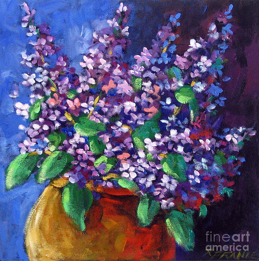 Lilacs Bouquet by Prankearts Painting by Richard T Pranke