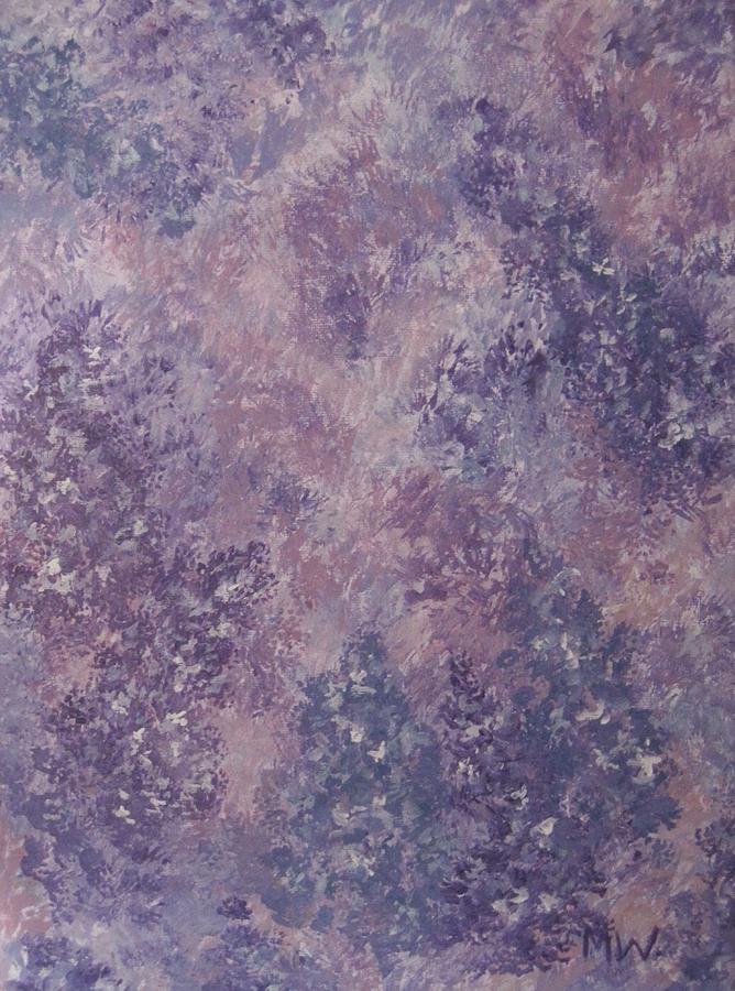 Lilacs in the mist Painting by Megan Walsh