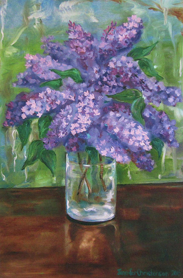 Lilacs Painting by Jennifer Christenson