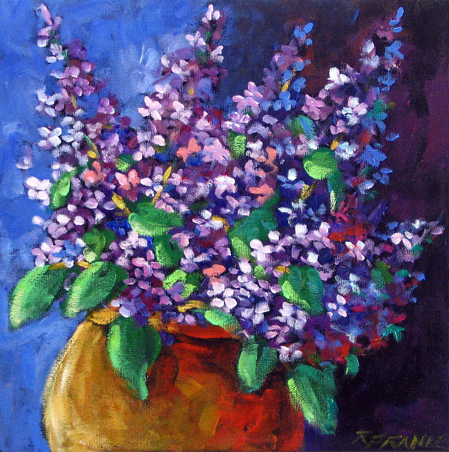 Lilacs Painting by Richard T Pranke