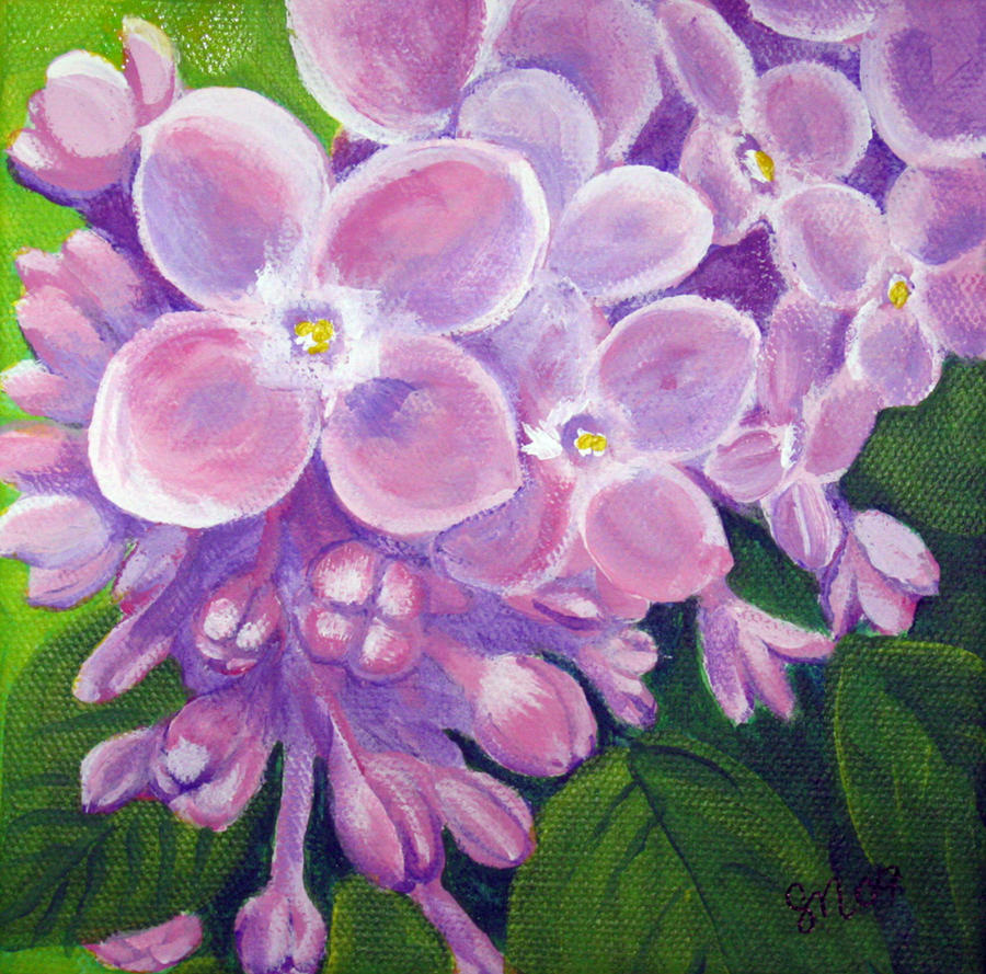 Lilacs Painting - Lilacs by Sharon Marcella Marston