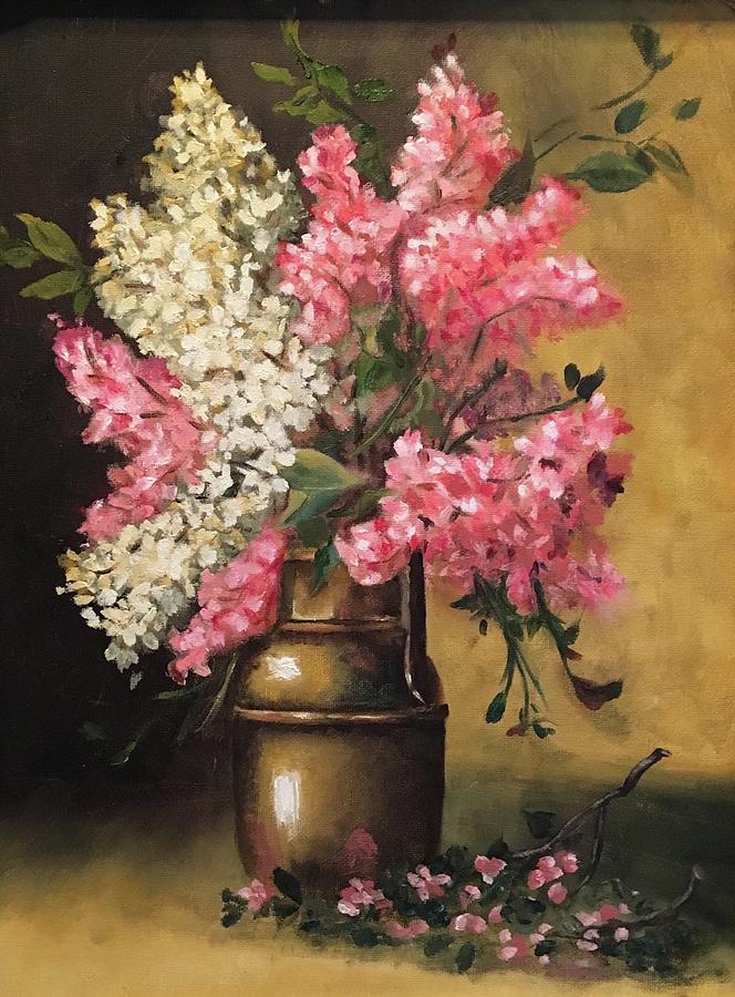 Lilacs Painting by Sharon Schultz