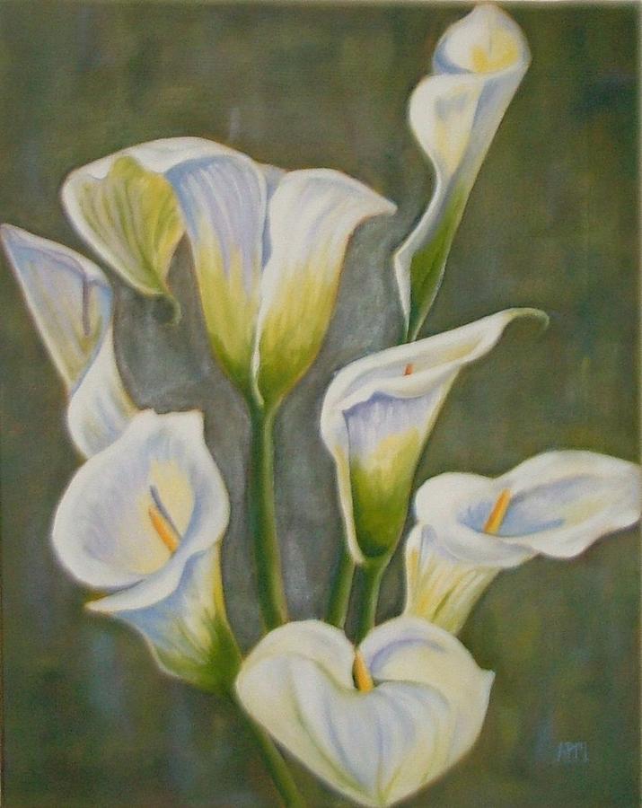 Lilies Painting by Antoinette Marlow - Fine Art America