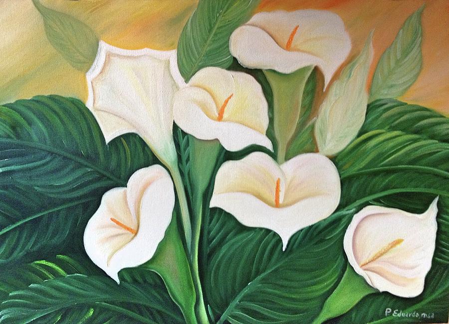 Lilies Painting By Fr Edward Msa - Fine Art America