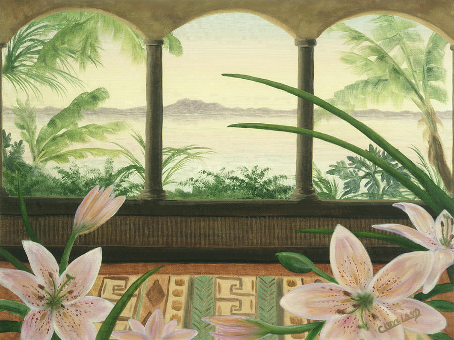 Lilies in Paradise Painting by Cathy Cleveland