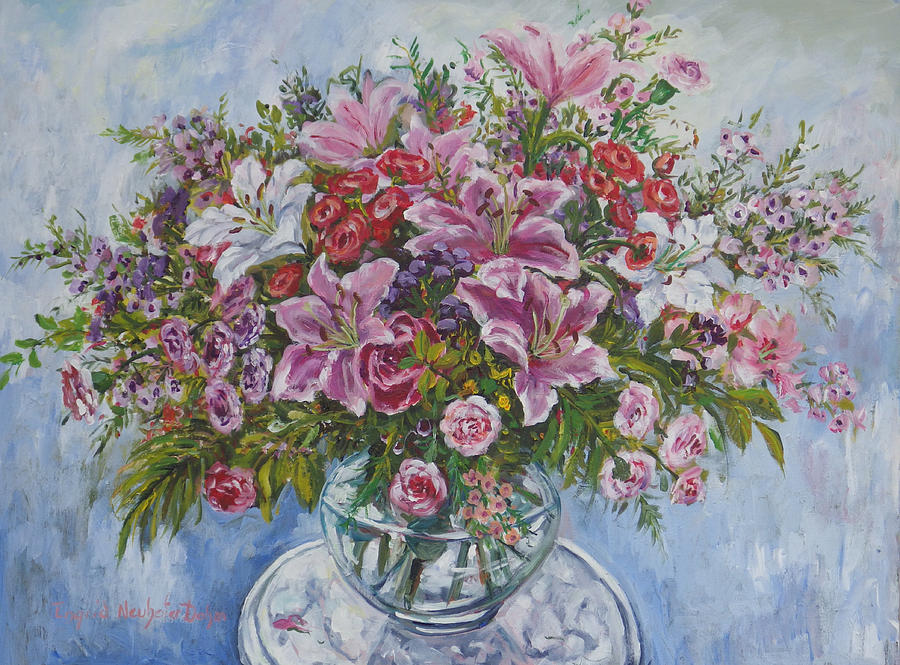 Lilies Painting by Ingrid Dohm