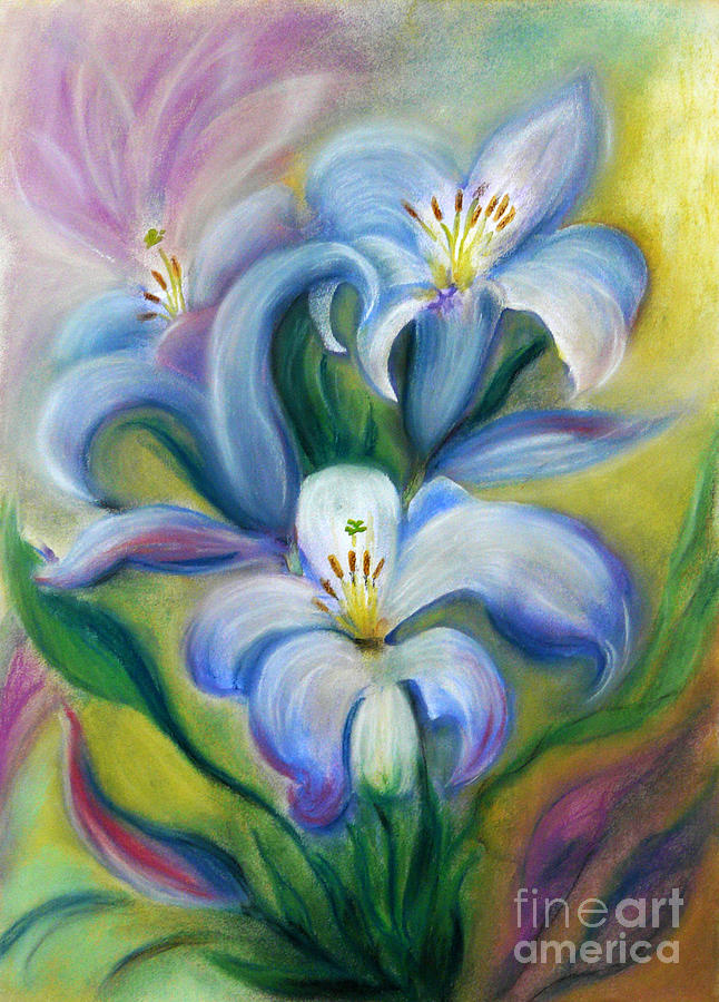 Lilies Painting by Jasna Dragun
