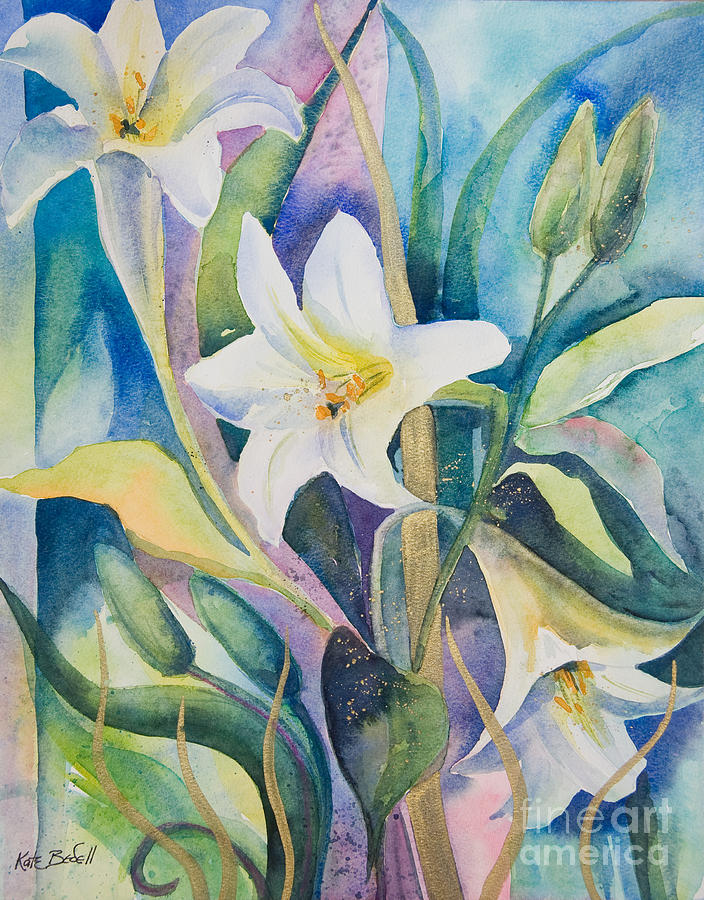 Lilies Painting by Kate Bedell
