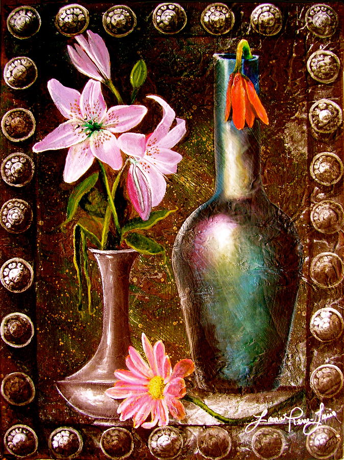 Lilies Painting by Laura Pierre-Louis
