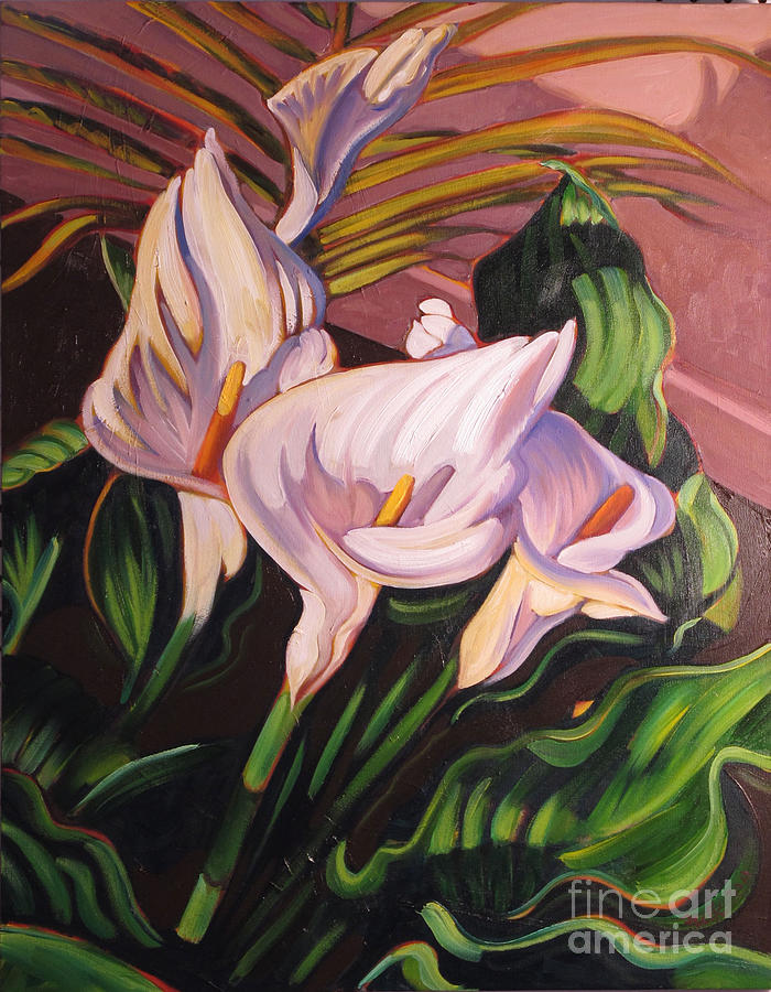 Flower Painting - Lilies Lilies Lilies by Karen Fulk