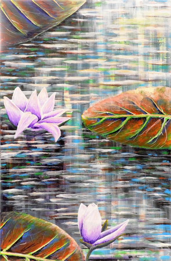 Lilies Painting by Medea Ioseliani