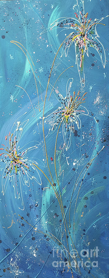 Lilies of the Dawn Painting by Cheryle Gannaway