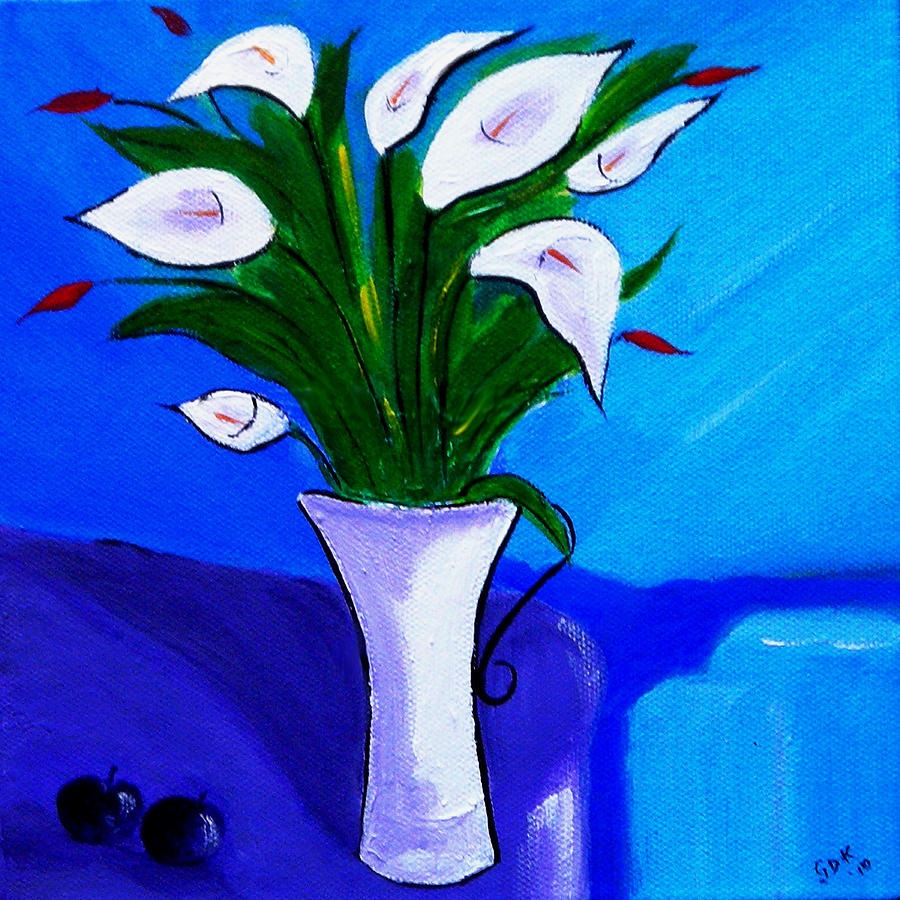 Lilies on My Table Painting by Gloria Dietz-Kiebron