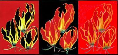 Lilies That Climb -3 In One Mixed Media by Carliss Mora Lilies That Climb -3 In One Mixed Media by Carliss Mora