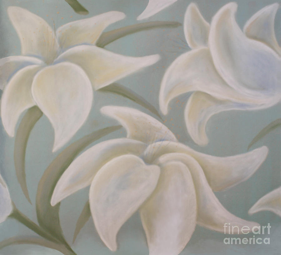 Lilium Earth Painting by Flavia Westerwelle