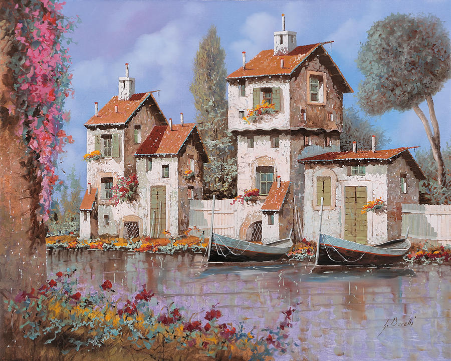 Boat Painting - Lilla by Guido Borelli