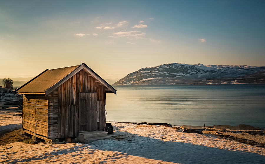 Lille Rafsnes Fishing Cabin Alta Norway Finnmark Photograph by Adam Rainoff