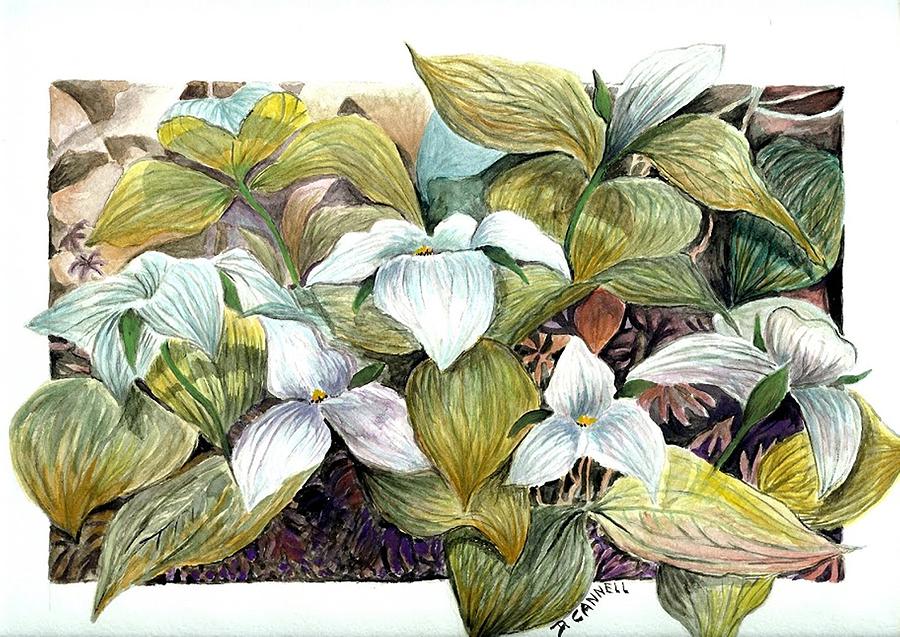Lillies Painting by Darren Cannell