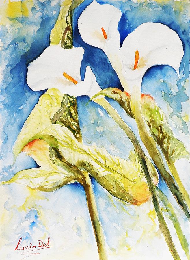 Summer Painting - Lillies by Lucia Del