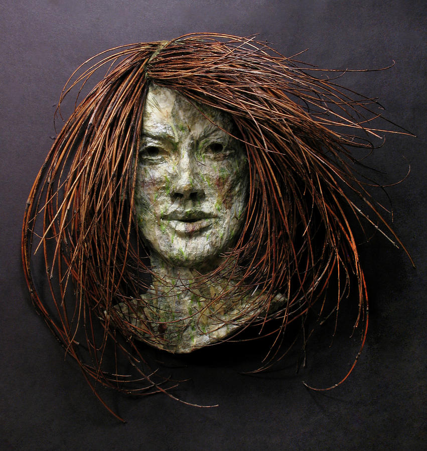 Lilly a relief sculpture by Adam Long Mixed Media by Adam Long