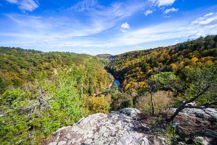 Lilly Bluff Overlook at Obed Wild and Scenic River Photograph by Melinda Fawver