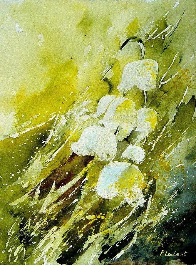 Lilly of the valley Painting by Pol Ledent