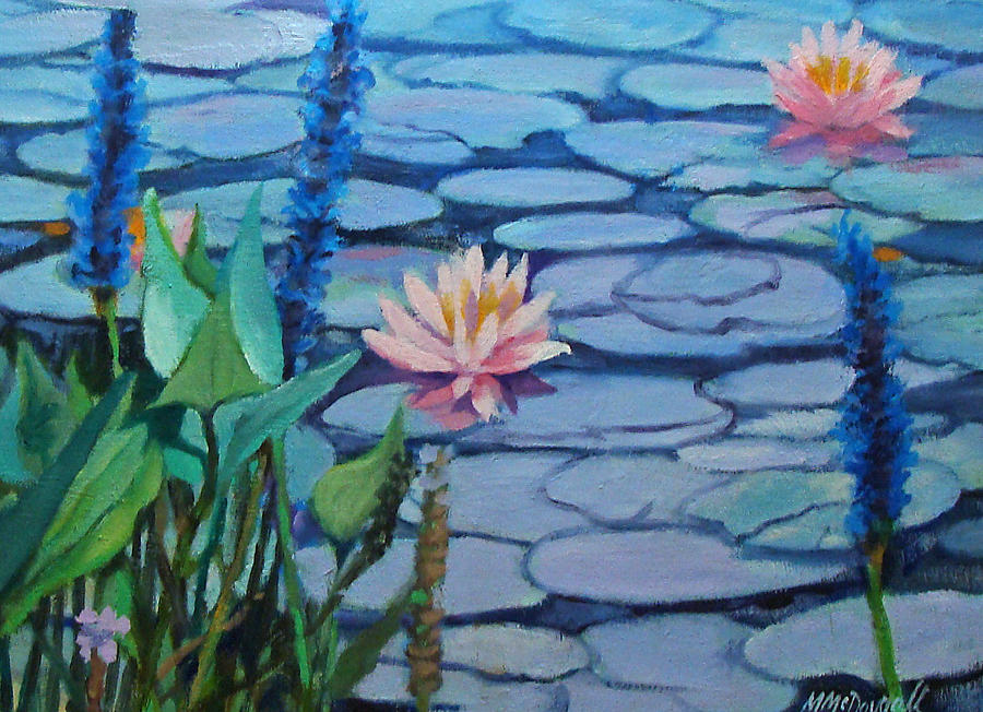 Lilly Pads Painting by Michael McDougall