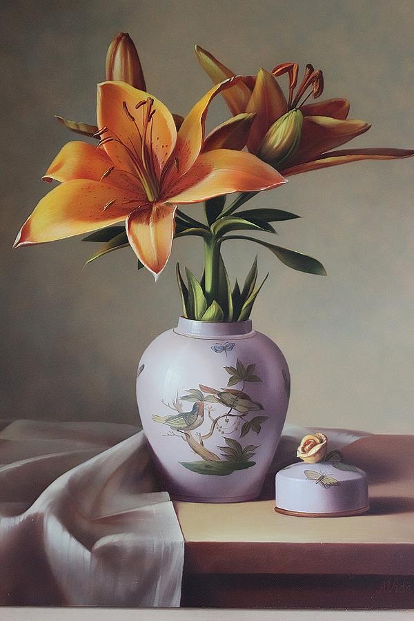 Still Life Painting - Lily by Aniko Vida