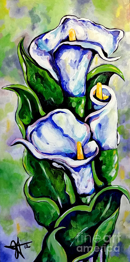 Lily Blue Painting by Jackie Carpenter
