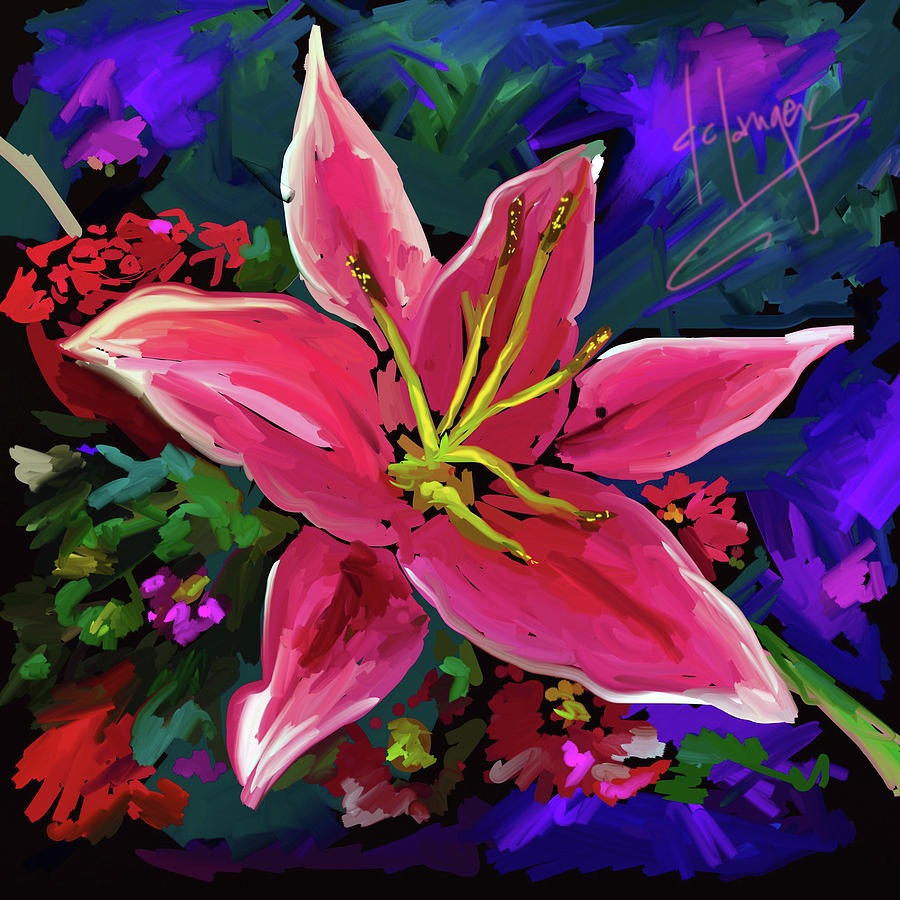 Lily Painting by DC Langer