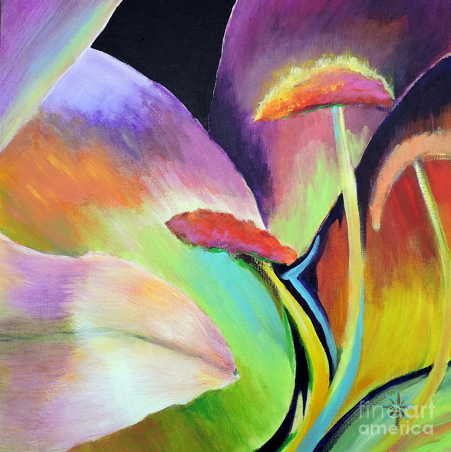 Abstract Painting - Lily too by Jodie Marie Anne Richardson Traugott          aka jm-ART