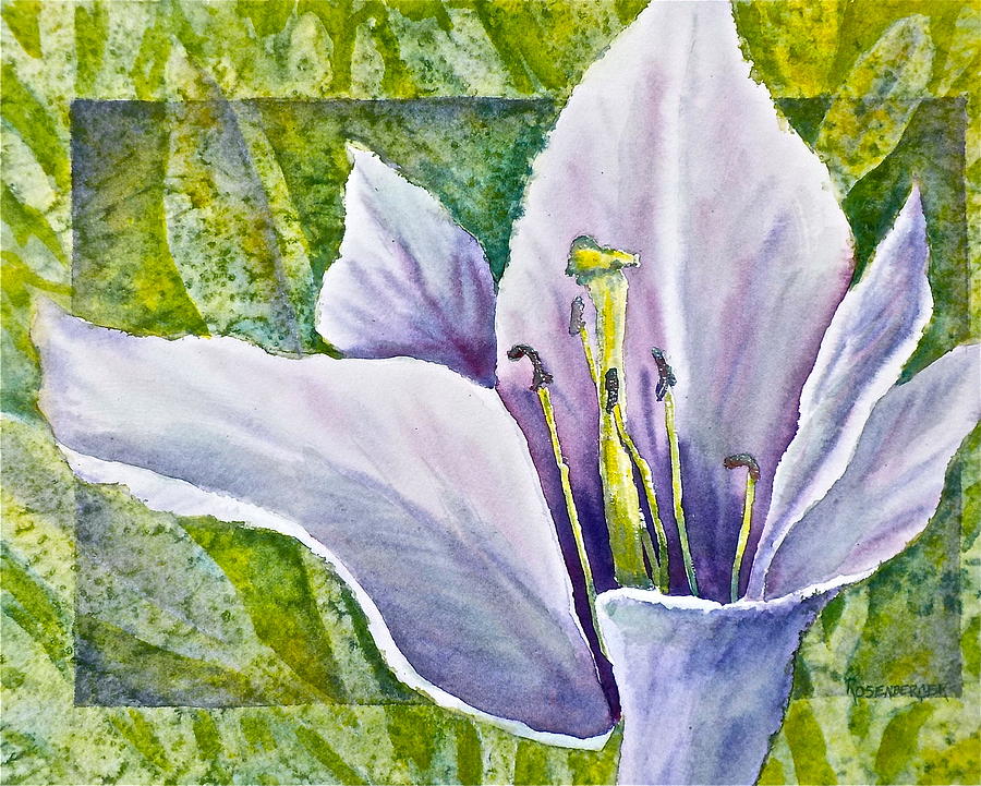 Lily in Purple Painting by Carolyn Rosenberger