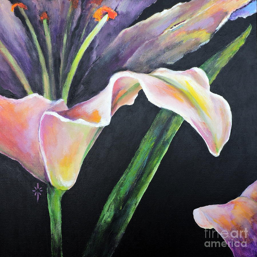 Lily Painting by Jodie Marie Anne Richardson Traugott          aka jm-ART