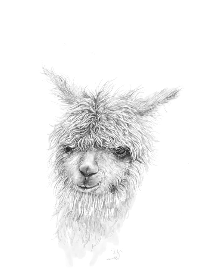 Llama Drawing - Lily by Kristin Llamas