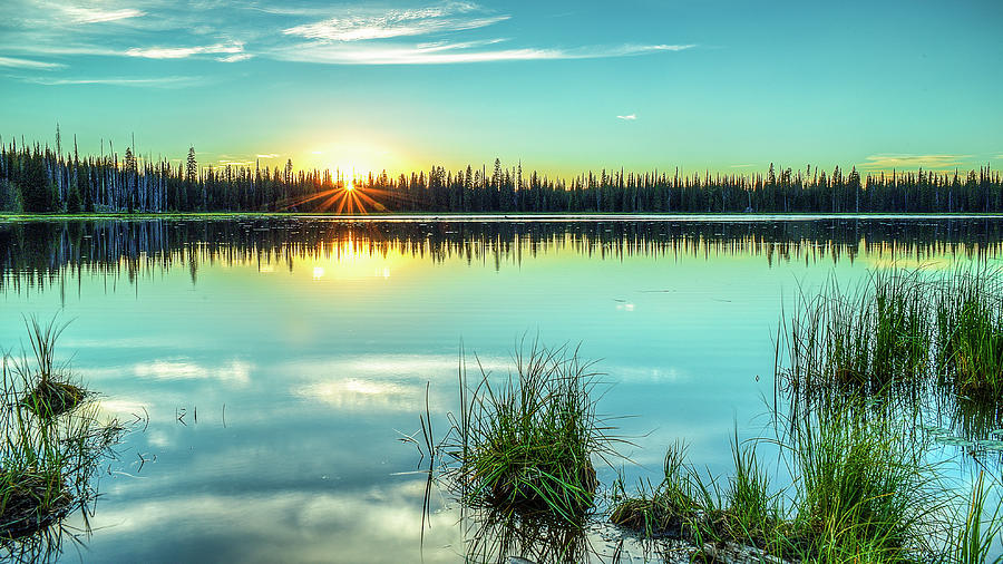 Lily Lake Sunset Photograph